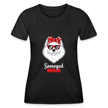 Samojede chiens cadeau maman - T-shirt sport Femme - noir - Devant - AI Model Female 172 light (172cm)