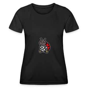 Süßer Marienkäfer Glücksbringer Geschenk - Frauen Funktions-T-Shirt - Schwarz - Vorne - AI Model Female 172 light (172cm)