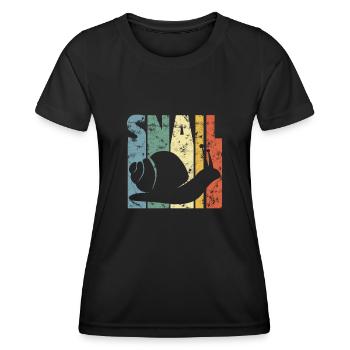 Cute snail shell snail gift - Women's Functional T-Shirt - black - Front - AI Model Female 172 light (172cm)