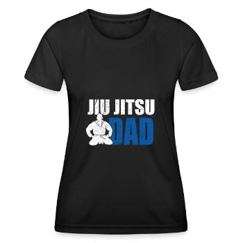 Proud Dad Of A Jiu Jitsu Fighter Bjj Father Gift - Women's Functional T-Shirt - black - Front - AI Model Female 172 light (172cm)