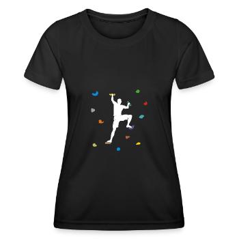 Bouldern Boulder hall mur cadeau - T-shirt sport Femme - noir - Devant - AI Model Female 172 light (172cm)
