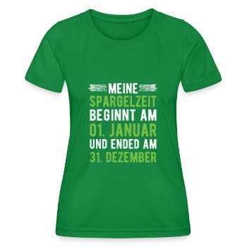 Spargelzeit Spargel Fan - Frauen Funktions-T-Shirt - Kelly Green - Vorne - AI Model Female 172 dark (172cm)
