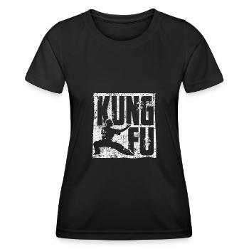 Kung fu - T-shirt sport Femme - noir - Devant - AI Model Female 172 light (172cm)