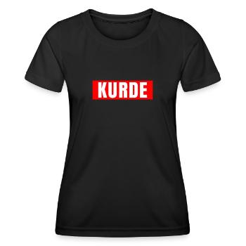 Kurd Polska Poland Polish swear word - Women's Functional T-Shirt - black - Front - AI Model Female 172 light (172cm)