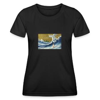 Berger allemand - T-shirt sport Femme - noir - Devant - AI Model Female 172 light (172cm)