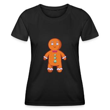 Lebkuchen Weihnachten - Frauen Funktions-T-Shirt - Schwarz - Vorne - AI Model Female 172 light (172cm)