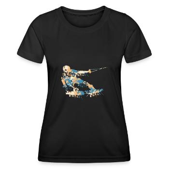 Splash de wakeboard - T-shirt sport Femme - noir - Devant - AI Model Female 172 light (172cm)