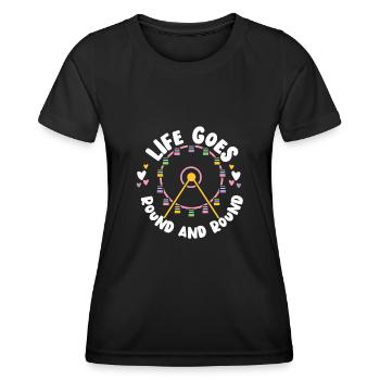 Cadeau de fête foraine de la grande roue - T-shirt sport Femme - noir - Devant - AI Model Female 172 light (172cm)