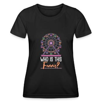 Idée cadeau grande roue - T-shirt sport Femme - noir - Devant - AI Model Female 172 light (172cm)