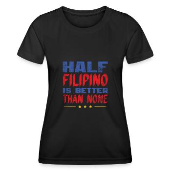 Halb Filipino - Frauen Funktions-T-Shirt - Schwarz - Vorne - AI Model Female 172 light (172cm)