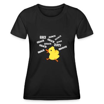 Duck quack quack quack - Women's Functional T-Shirt - black - Front - AI Model Female 172 light (172cm)