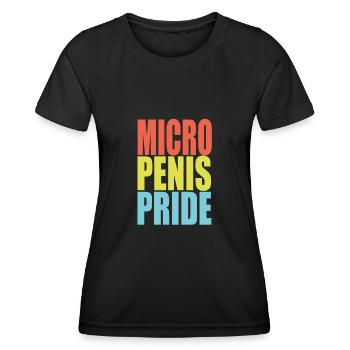 Micro fierté du pénis - T-shirt sport Femme - noir - Devant - AI Model Female 172 light (172cm)