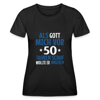 50th birthday - Women's Functional T-Shirt - black - Front - AI Model Female 172 light (172cm)