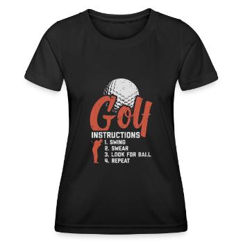Golf Lustig Golfspieler Golfen Geschenk Golfer - Frauen Funktions-T-Shirt - Schwarz - Vorne - AI Model Female 172 light (172cm)