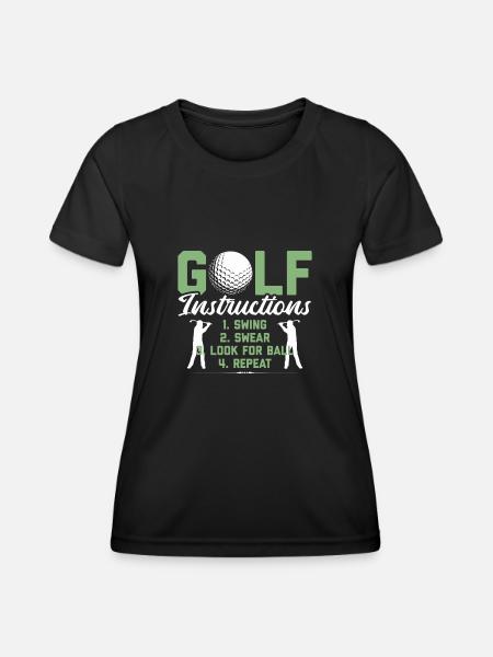 Golf Funny Golfing Golfer Gift Golfer - Women's Functional T-Shirt - black