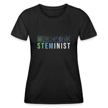 Steminist Mathe Technologie, Technologe Forschung - Frauen Funktions-T-Shirt - Schwarz - Vorne - AI Model Female 172 light (172cm)