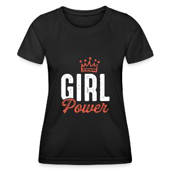 Girl power Girl power - Women's Functional T-Shirt - black - Front - AI Model Female 172 light (172cm)
