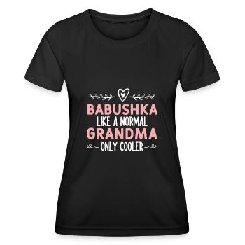 Babuschka Babushka Russische Oma Russisch Mama - Frauen Funktions-T-Shirt - Schwarz - Vorne - AI Model Female 172 light (172cm)