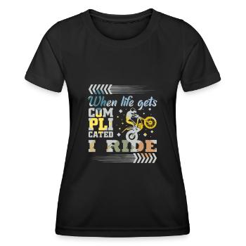 Trial bike saying - Women's Functional T-Shirt - black - Front - AI Model Female 172 light (172cm)