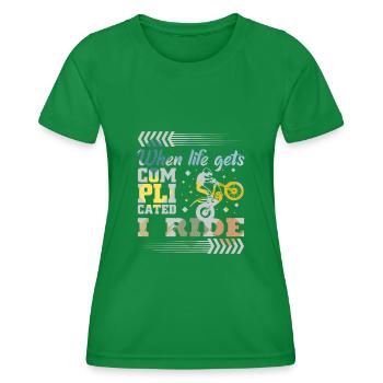 Vélo d'essai disant - T-shirt sport Femme - vert - Devant - AI Model Female 172 dark (172cm)