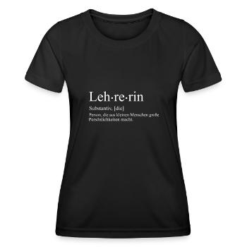 Lehrerin Vorbild Schule - Frauen Funktions-T-Shirt - Schwarz - Vorne - AI Model Female 172 light (172cm)