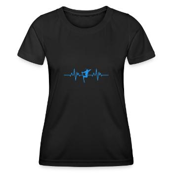 Skifahren Wintersport Skiurlaub Skifahrer Geschenk - Frauen Funktions-T-Shirt - Schwarz - Vorne - AI Model Female 172 light (172cm)