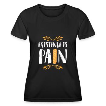 Baguette Brot - Frauen Funktions-T-Shirt - Schwarz - Vorne - AI Model Female 172 light (172cm)
