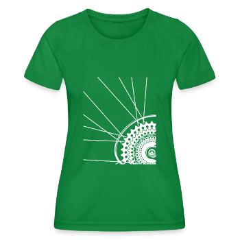 Motif de bicyclette - T-shirt sport Femme - vert - Devant - AI Model Female 172 dark (172cm)