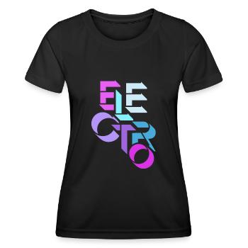 Electro Muisk, DJ, House Elektro Charts - Frauen Funktions-T-Shirt - Schwarz - Vorne - AI Model Female 172 light (172cm)
