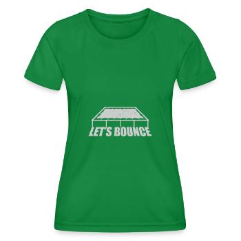 Entraînement au trampoline | Cadeau de passe-temps de sport Jumpstyle - T-shirt sport Femme - vert - Devant - AI Model Female 172 dark (172cm)