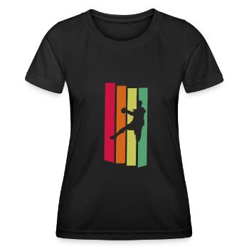 Handballer - Handball - Frauen Funktions-T-Shirt - Schwarz - Vorne - AI Model Female 172 light (172cm)