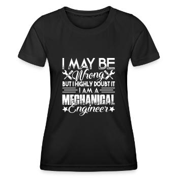 Ingénieur mécanique Je suis ingénieur mécanique - T-shirt sport Femme - noir - Devant - AI Model Female 172 light (172cm)