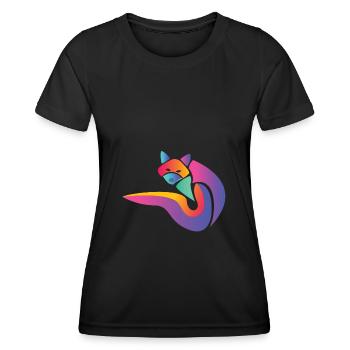 Renard nature renards foxy animal sauvage mignon - T-shirt sport Femme - noir - Devant - AI Model Female 172 light (172cm)