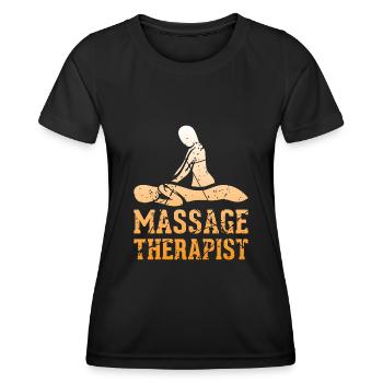 Massage therapist massage therapy - Women's Functional T-Shirt - black - Front - AI Model Female 172 light (172cm)