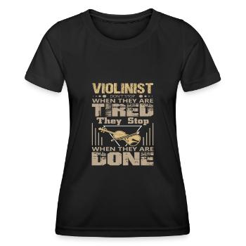 Violoniste violoniste - T-shirt sport Femme - noir - Devant - AI Model Female 172 light (172cm)