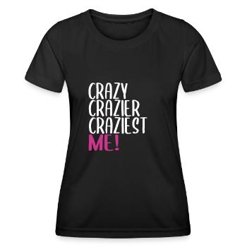 Je suis fou en disant - T-shirt sport Femme - noir - Devant - AI Model Female 172 light (172cm)