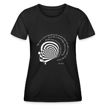 Alan Watts Zen Buddhist Philosophy Zitat Spiritual - Frauen Funktions-T-Shirt - Schwarz - Vorne - AI Model Female 172 light (172cm)