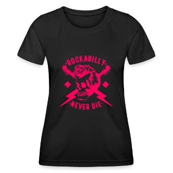 Rockabilly rock n roll music - Women's Functional T-Shirt - black - Front - AI Model Female 172 light (172cm)