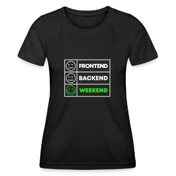 Programmierer Geschenk für Informatiker und Coder - Frauen Funktions-T-Shirt - Schwarz - Vorne - AI Model Female 172 light (172cm)