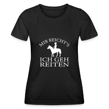 Mir Reichts ich Geh Reiten - Frauen Funktions-T-Shirt - Schwarz - Vorne - AI Model Female 172 light (172cm)