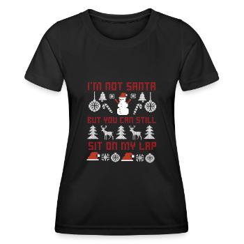Christmas Santa Ugly Christmas Sweater - Women's Functional T-Shirt - black - Front - AI Model Female 172 light (172cm)