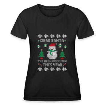Christmas Artig Ugly Christmas Sweater - Women's Functional T-Shirt - black - Front - AI Model Female 172 light (172cm)