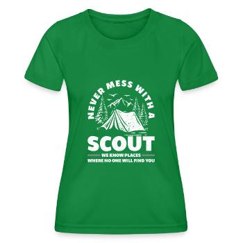 Pfadfinder Lustiger Spruch Geschenk - Frauen Funktions-T-Shirt - Kelly Green - Vorne - AI Model Female 172 dark (172cm)