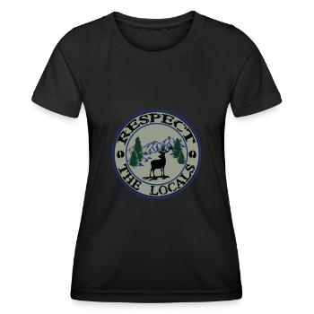 Conservation des cerfs - T-shirt sport Femme - noir - Devant - AI Model Female 172 light (172cm)