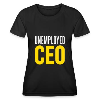 Arbeitsloser Chef - Frauen Funktions-T-Shirt - Schwarz - Vorne - AI Model Female 172 light (172cm)