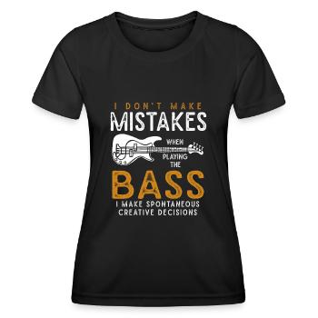 Idée cadeau bassiste bassiste bassiste - T-shirt sport Femme - noir - Devant - AI Model Female 172 light (172cm)
