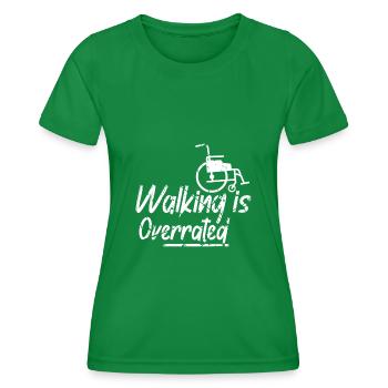 Rollstuhl Humor Behinderung Handicap - Frauen Funktions-T-Shirt - Kelly Green - Vorne - AI Model Female 172 dark (172cm)