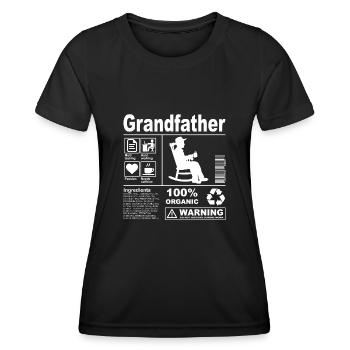 Grandfather Product Description - Frauen Funktions-T-Shirt - Schwarz - Vorne - AI Model Female 172 light (172cm)