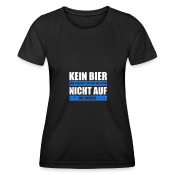 Kein Bier vor 4 - Frauen Funktions-T-Shirt - Schwarz - Vorne - AI Model Female 172 light (172cm)