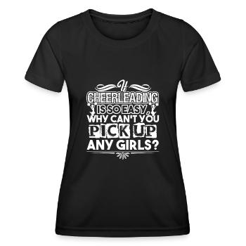 Cheerleading Wenn Cheerleading einfach ist - Frauen Funktions-T-Shirt - Schwarz - Vorne - AI Model Female 172 light (172cm)
